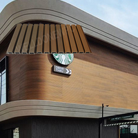 Prix d'usine Extérieur et intérieur Persiennes murales en bois composite imperméable Panneaux muraux décoratifs extérieurs en bois composite