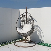 Chaise hamac longue suspendue en rotin PE moderne pour la vie en plein air pour la cour, le balcon, le parc et l'hôtel