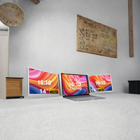 Best-seller Extendeur de moniteur d'ordinateur portable à double écran de 14 pouces 16:10 Moniteur portable de jeu à triple affichage Vente vendredi noir Panneau IPS