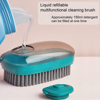 Brosse à laver automatique pour vêtements avec distributeur de savon Brosse de nettoyage hydraulique Brosse à chaussures en tissu