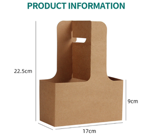 Toptan özel kağıt 1/2/4 kahve fincanı sıcak içecek bardağı tutucu tepsi taşıyıcı kolları ile götürmek içecek kahve - Product Image 5