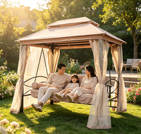 Lit balançoire de jardin de luxe pour 3 personnes avec auvent, chaise de jardin extérieure, hamac, chaise suspendue de loisirs