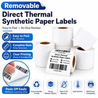 Étiquettes autocollantes synthétiques en PP thermique direct, personnalisées et amovibles, pour aliments réfrigérés, charcuterie, épicerie, prix de détail et codes-barres
