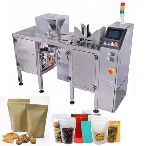 Automatic Doy Pack Filling Machine for Snacks, Seeds, and Food Items with Zipper Pouch Packaging