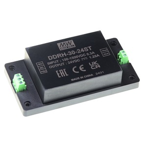 Mean Well DDRH-30-48P 30W DC-DC <b>Converter</b> 150-1500Vdc Input 48Vdc Output DIN Rail Mounting - Product Image 1