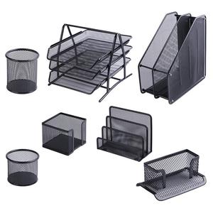 Wholesale Custom Wire Metal Mesh <strong>Office</strong> Desk Organizer Set 7pcs Storage Box with Pen Holder for <strong>Office</strong> <strong>Supplies</strong> - Product Image 2