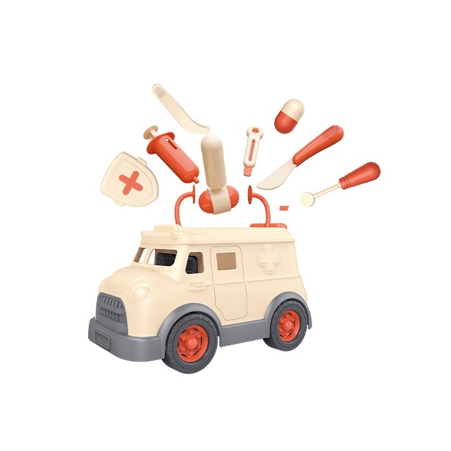 Медицинское транспортное средство, ролевые игрушки, стетоскоп для хранения капсул, автомобиль высокого качества, детский врач, игровой набор для продажи