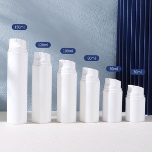 Custom Logo Airless Vacuum Cosmetic <b>Pump</b> <b>Bottle</b> White Plastic 150ml for Beauty Packaging 30ml 50ml 80ml 100ml 120ml 150ml - Product Image 2