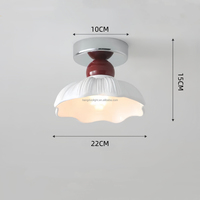 Plafonnier LED en céramique de style nordique minimaliste moderne, cadre en fer, 3500K blanc chaud, garantie 3 ans, pour couloir