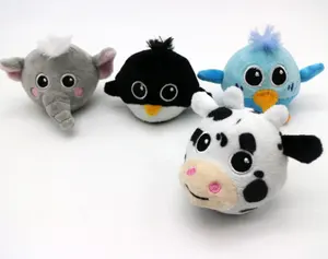 プロモーションロゴCustomized Crane Claw 10センチメートルChildren Fluffy牛Ball Head Memory Foam象ペンギンSoft Plush Squeeze Toys