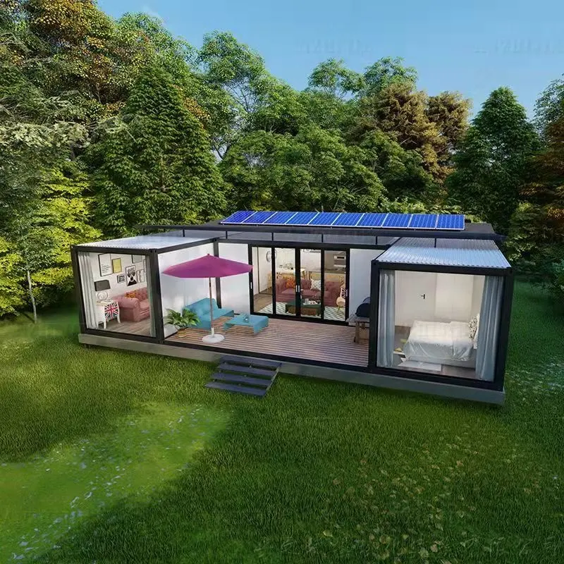 Maison solaire de grande capacité, luxueux, modulaire et pré-assemblée, pour salon