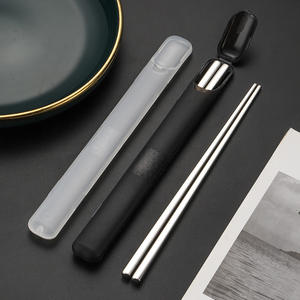 Portable Stainless Steel <b>Chopsticks</b> With Case Travel Outdoor Utensil <b>Set</b> For Adults Students Office Use - Product Image 2