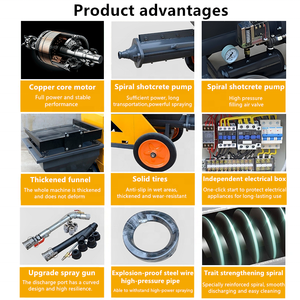 ماكينة رش الأسمنت الجديدة الأوتوماتيكية بالكامل لتجصيص الملاط الإسمنتي ، ماكينة أوتوماتيكية بالكامل لتجصيص الجدران الكهربائية - Product Image 4