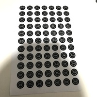 Autocollant adhésif imperméable pour rouge à lèvres, petit cercle imprimé bon marché, étiquette adhésive avec numéro rond noir, vente en gros, pièces