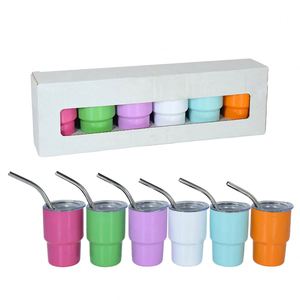 Mini Vaso de Acero Inoxidable de 60 ml (2 oz) con Pajita y Tapa para Servir Café, Agua, Cerveza o Vino en Fiestas - Product Image 2