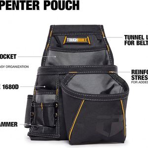 BSCI Heavy-Duty Waist <b>Work</b> <b>Pouch</b> for Electricians and Technicians with Adjustable Nylon Belt with high quality - Product Image 4