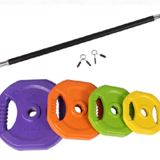 2023 Fitness 20kg bomba aeróbica colorida Barbell Set para body building