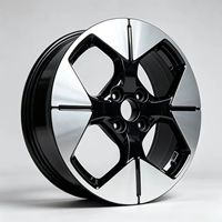 1 pièce Jante en alliage forgé noir finition usinée personnalisée 5 branches pour voiture 18 19 20 21 22 pouces pour véhicule de tourisme Y000