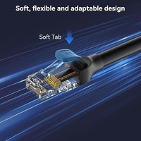 Kabel Patch Ethernet Cat6 Cat5e RJ45 Berlapis Emas 1m 2m 3m 5m 10m 40m UTP FTP SFTP Terproteksi 1Gbps Kabel LAN