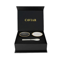 Boîte en papier rigide imperméable haut de gamme personnalisée en gros avec doublure en éponge pour l'emballage du caviar