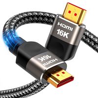 Câble HDMI 16K 60Hz 8K 120Hz plaqué or, câble HDMI 2.2 prenant en charge 96 Gbps, câble HDMI ultra haute vitesse 16K