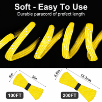 Cordons de parachute réfléchissants haute visibilité 550 Paracord 4 mm 7 brins Type III pour le camping, la survie, la randonnée, la tente tactique, la pêche