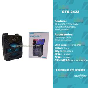 Altavoz Portátil Gts-2422 de 3 Pulgadas con Bluetooth, USB, Reproductor de MP3 con Tarjeta TF y Radio FM - Product Image 6