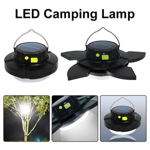 Solar Camping <b>Light</b> 5 <b>Leaves</b> Rotating Usb Rechargeable Tent Lantern Portable Emergency Work Lamp With Foldable Handle New - Product Image 2
