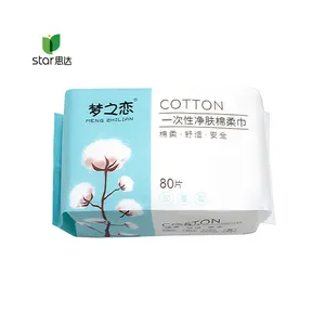 Khăn Lau Không Dệt Cotton Tự Nhiên 100% Khăn Lau Mặt Dùng Một Lần