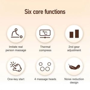 Heated Shiatsu Portable Neck Relaxation Device 3 Button Smart Control Adjustable Headrest Breathable Timing Control Neck - Product Image 6