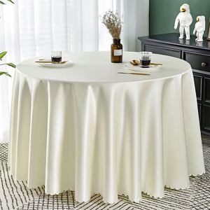 Wholesale 120 Inch <b>Round</b> <b>Table</b> <b>Cloths</b> Linens Wedding SatinTable <b>Cloth</b> for Promotion - Product Image 6