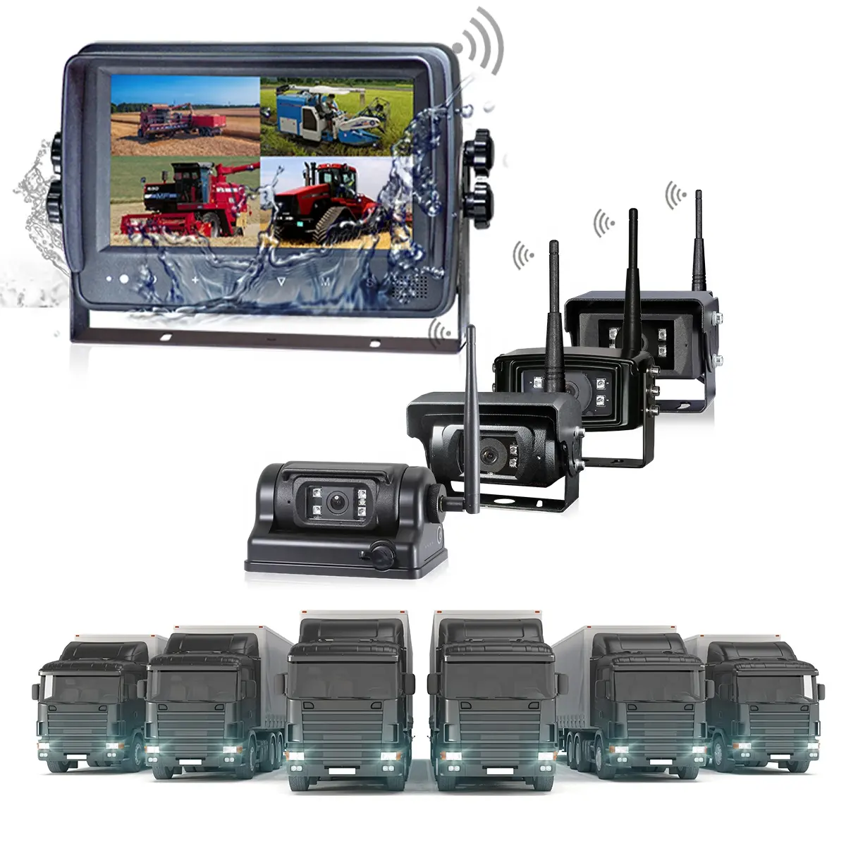 Wireless backup camera for truck