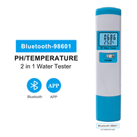 Nouvelle application intelligente Bluetooth affichage compteur de test de qualité de l'eau température domestique ph 2 en 1 stylo de test