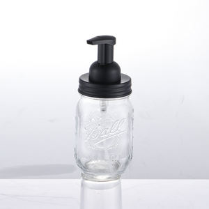 Gros Désinfectant pour les mains Pompe Couvercle En Verre Mason Jar avec Noir Distributeur de Savon Salle De Bains Accessoires - Product Image 3