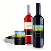 Etiquetas Personalizadas Duraderas para Botellas de Vino Tinto, Adhesivos de PVC Autoadhesivos para Whisky, Cerveza y Bebidas