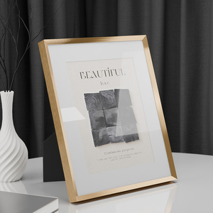 Vàng khung ảnh sinh thái thân thiện kim loại chải nhôm khung treo tường treo lớn hơn mỏng Áp phích khung hình - Product Image 5