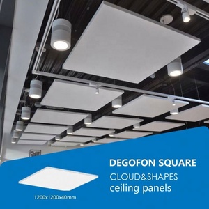 Panneaux de <span class=keywords><strong>plafond</strong></span> acoustiques en direct d'usine 4x4 pieds, le meilleur fournisseur de panneaux en fibre de verre imperméables, prix de gros, <span class=keywords><strong>suspension</strong></span> gratuite - Product Image 2