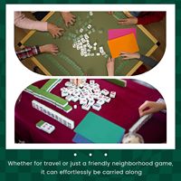 Mélangeur de tuiles de Mahjong 2026 pour le mélange, Vert, Ensemble de 4 cartes de mélange de Mahjong en PVC |   Accessoires de Mahjong,