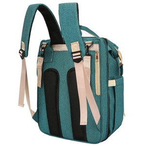 Venta caliente impermeable multifuncional bebé bolsas mochila de <span class=keywords><strong>mamá</strong></span> de personalizado bebé bolsa con cama - Product Image 2