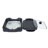 Grill de barbecue électrique, pouces, antiadhésif, avec Pot chaud, multifonction, pour l'intérieur