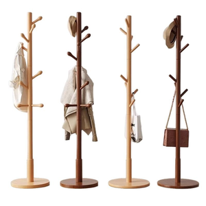 Hot New Home Simple manteau en bois massif et chapeau chambre salon pour accrocher des vêtements support de sac suspendu Vertical unipolaire - Product Image 2