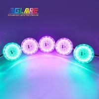Aglare AC24V RGB LED Pixel Point Lights IP65 Étanche 60MM Cabochon Automatique Coloré Lumière LED pour Manèges d'Attraction