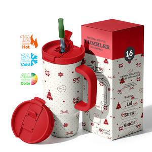 Taza de Acero Inoxidable 304 de Doble Pared con Aislamiento de 16 oz de Capacidad para Uso en Exteriores, Personalizada con Asa para <span class=keywords><strong>Agua</strong></span> - Product Image 6