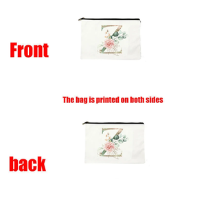 Pochette de maquillage personnalisée en toile avec nom de la mariée, impression de voile de mariage, trousse de toilette réutilisable avec fermeture éclair, cadeau de mariage - Product Image 6