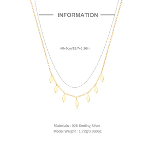 Collar de Plata de Ley 925 con Baño de Oro de 18K y Diseño de Ojo de Caballo para Mujer, Uso Diario - Product Image 2