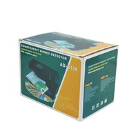 Detector de dinero falso con luz UV, comprobador de pasaporte, efectivo, en negro, enchufe europeo y estadounidense