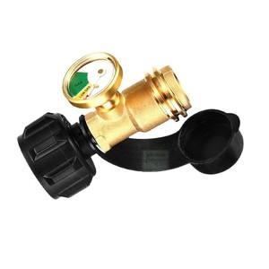 Régulateur de gaz en laiton pour propane avec manomètre pour adaptateur de bouteille de camping - Product Image 3