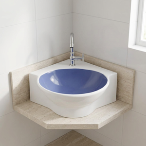 Comptoir de salle de bain moderne en granit de surface solide couleur ivoire, résistant à l'eau, écologique, durable, à l'apparence élégante - Product Image 2