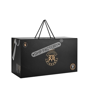 Custom <b>Black</b> Luxury Gold Foil Embossed Foldable Flat Pack Folding Packaging Magnetic Collapsible <b>Gift</b> <b>Boxes</b> Ribbon for Clothes - Product Image 2