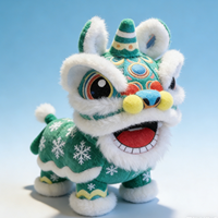 Peluche personnalisable Danse du lion du Nouvel An chinois, jouet décoratif en matière douce, poupée compagnon en peluche, cadeau, vente directe d'usine, vente en gros